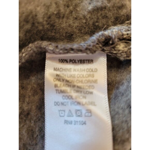 Saddlebred Comfort Flex Pullover 1/4 Zip Mens L Fleece Black Gray Heather - Picture 6 of 7